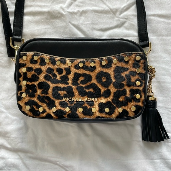 Cheetah Print Michael Kors Crossbody Bag - Picture 1 of 4